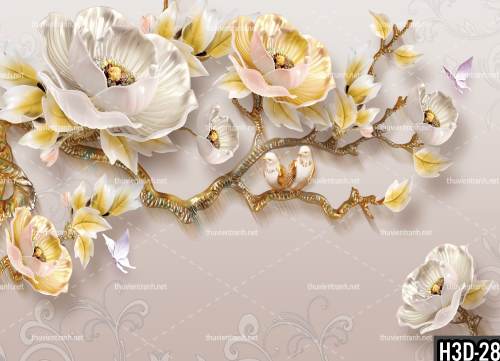 Tranh dán tường Hoa 3D- batch_H3D-28 - Kết quả tìm kiếm tranh tường